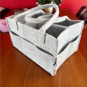 Parker Diaper Caddy - Gray Felt